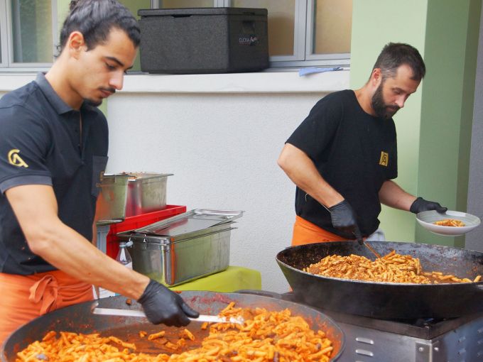 ... und einem Pastaplausch. Foto: Stiftung 3FO (FK)